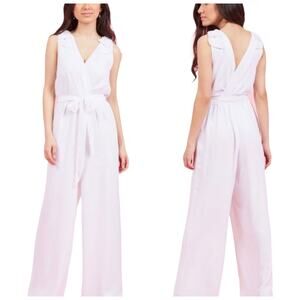 Modcloth Eventful Elation White Jumpsuit Career Workwear Business Xs‎